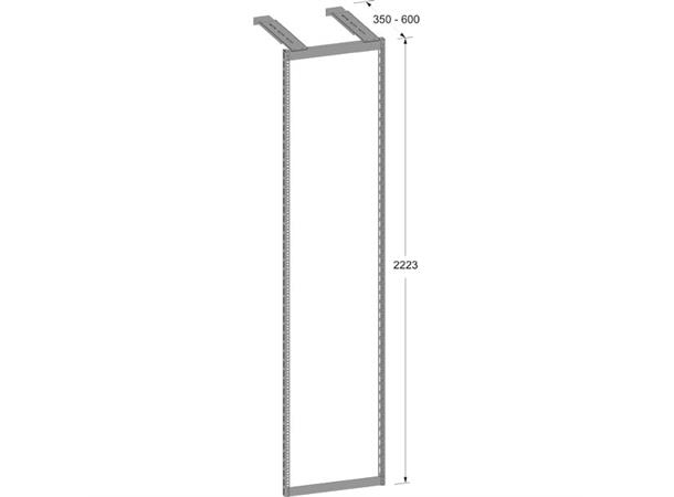 MP  golvstativ 19" 350-600 mm zink 5002123